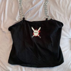 Black cropped XS hot topic shirt 🖤